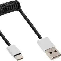InLine - Câble USB - USB (M) pour 24 pin USB-C (M) - USB 2.0 - 50 cm - noir
