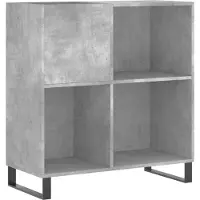 vidaXL Armoire à panneaux gris béton 84,5x38x89 cm Bois composite