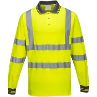 Portwest S271 Langarm Baumwoll Komfort Poloshirt Yellow Gr. L