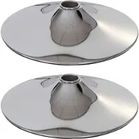 Mendler 2x plateau de sol pour tabouret de bar / chaise pivotante / chaise de salle à manger, chrome Ø 41cm
