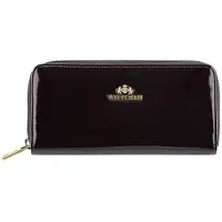 WITTCHEN Porte-monnaie Porte-monnaie NOIR cuir véritable laqué spacieux léger élégant Femme
