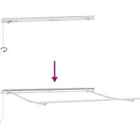 vidaXL , store enroulable, couleur sable, 450 x 350 cm, polyester et aluminium