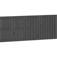 vidaXL Tête de lit murale Gris 147x3x60 cm Pin massif