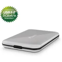 Fantec ALU-25U3, boîtier externe SATA 2.5", USB 3.2, aluminium, argenté
