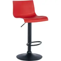 CLP Tabouret de bar Branford, réglable en hauteur et pivotant à 360°, couleur crème, revêtement en tissu