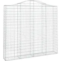 vidaXL Gabion avec arc surélevé 200x30x180/200 cm Fer galvanisé
