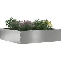 vidaXL Bordure de pelouse Argent 50 x 50 x 13 cm Acier galvanisé