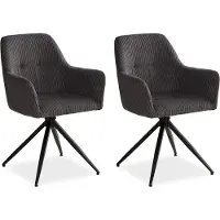 Homestyle4u Chaise de Salle à Manger Lot de 2 Moderne Velours Côtelé Gris Design Chaises de Cuisine Chaises pas Cher Fauteuils Rembourrée