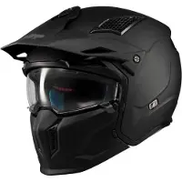 Mt Helmets Casque Helmets Streetfighter Sv S Pure à mentonnière amovible Noir XL Noir XL