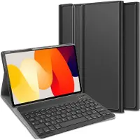 Cazy Housse pour Tablette avec Clavier compatible avec Xiaomi Redmi Pad SE - Étui Clavier Bluetooth AZERTY - Noir
