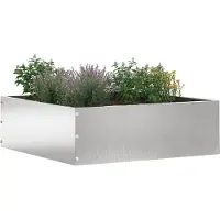 vidaXL Bordure de jardin, 40 x 40 x 13 cm, acier inoxydable, argenté