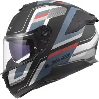LS2 Casque LS2 FF808 Stream II Vintage Matt, noir/bleu, 2XL (63/64)