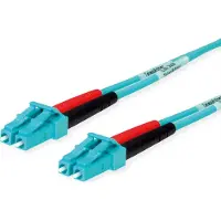 Telegärtner câble de raccordement à fibres optiques 2x G50/125 OM3, 1x LC duplex - 1x LC duplex, turquoise, 1 m