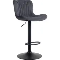 CLP Tabouret de bar Linus, couleur crème, en velours