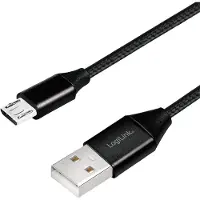 Logilink CU0143 Câble USB 2.0, USB-A - connecteur Micro-USB, 0,3 m