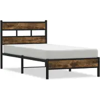 vidaXL Cadre de lit sans matelas avec tête de lit en chêne Sonoma 90x200 cm