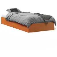 vidaXL Lit en bois massif sans matelas pin brun cireux 90x190 cm