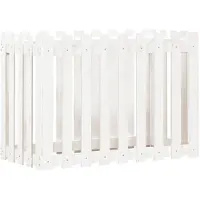 vidaXL Lit surélevé Design clôture à lattes Blanc 100x50x70 cm Pin massif