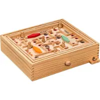 Philos Jeu d'adresse Labyrinthe Jeu en bois 35x31x9 cm Fotobox