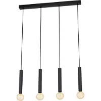 Eglo Suspension Cortenova Noir 4 flammes
