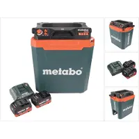 Metabo KB 18 BL Glacière sans fil 18 V avec fonction maintien au chaud 28 l Brushless + 2x batterie 5,5 Ah + chargeur