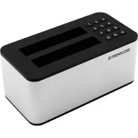 Freecom mDock - Station d'accueil pour disque dur Baies : 2 - 2.5" (6.4 cm) - USB 3.1 (Gen 1) - noir, argenté