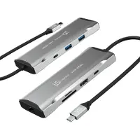 J5CREATE JCD393-N Mini station d'accueil 4K60 Elite USB-C 10Gbps - Avec fil - USB 3.2 Gen 1 (3.1 Gen 1) Type-C - 100 W - 10,100,1000 Mbit/s - Gris - Space Grey (JCD393-N)