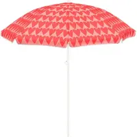 Mica Decorations Parapluie de plage en forme de coeur - H180 x Ø160 cm - Rose