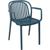 Oviala Fauteuil de terrasse bleu canard - Copenhague