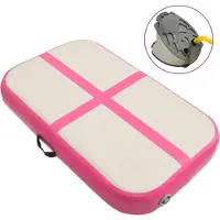 The Living Store Tapis de gymnastique gonflable avec pompe 60x100x20 cm PVC rose