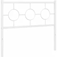 vidaXL Tête de lit de rechange en métal blanc 100 cm
