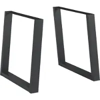 En.casa Support de table, set de 2 'Lülsfeld' pour table à manger bureau acier 72 x 75 cm noir