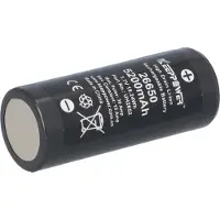 Keeppower UH2655 26650 Batterie 5500 mAh 3.6 V | Li-Ion Cellule haute intensité sans protection