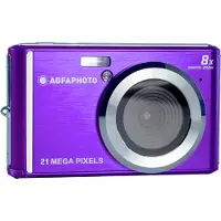 Agfa Photo Realishot DC5200 - Appareil photo numérique compact, 21MP, écran LCD 2,4", zoom numérique 8X, vidéo HD 720p, batterie au lithium, cartes SD, modes scène - Violet