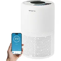 Emerio Purificateur d'air – 25 m² – 52 dB – Filtre HEPA 13 et charbon actif – Fonction ionisation – Indicateur de qualité de l'air – Avec application – Fonction minuterie – AP-132324