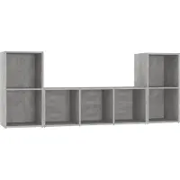 vidaXL Ensemble de 3 meubles TV en bois gris béton