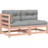 vidaXL Canapé de jardin avec coussins 2 places en bois massif de douglas