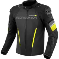 SHIMA Solid 2.0 Imperméable Noir Jaune Blouson Textile Taille 4XL