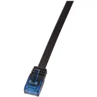 Logilink Câble patch plat U/UTP, cat. 5e, 3,0 m, noir