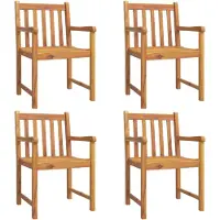 vidaXL Chaises de jardin 4 pcs. 56x55,5x90 cm bois massif acacia