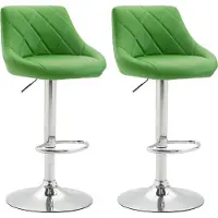 CLP lot de 2 tabourets de bar Lazio en similicuir