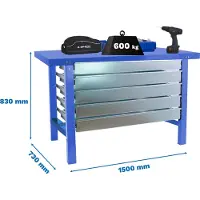 Simonwork (bancos De Trabajo) Établi Bt6 5box 830x1500x730 Mm