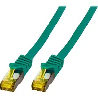 Efbe-Schott RJ45 Patchkabel S/FTP,Cat.6A,LSZH,Cat.7 Rohk.,1m,grün