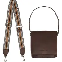 The Chesterfield Brand Cuir sac à épaule bandoulière sac à épaule Osuna Flapoverbag Brown marron foncé
