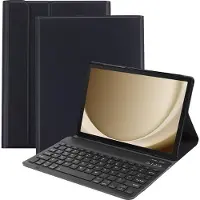 Cazy Housse pour Tablette avec Clavier compatible avec Samsung Galaxy Tab A9 Plus - Étui Clavier Bluetooth QWERTY Spanish - Noir