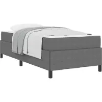 vidaXL Cadre de lit avec matelas gris clair 80 x 200 cm Tissu