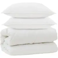 vidaXL Couverture avec coussin avec coussin 3 pcs blanc microfibre