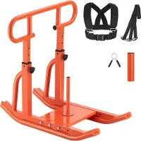 Vevor Traîneau de poids Traîneau de force Traîneau de musculation pour améliorer la vitesse lors d'exercices sportifs, appareil de fitness avec poignée, compatible avec les disques de poids 25/51 mm