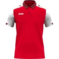 Jako Polo Dynamic pour enfants - 6370, Couleur:rouge/blanc/rouge foncé, Taille:164