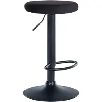 CLP Tabouret de bar Ponte, revêtement en velours rouge, piètement noir